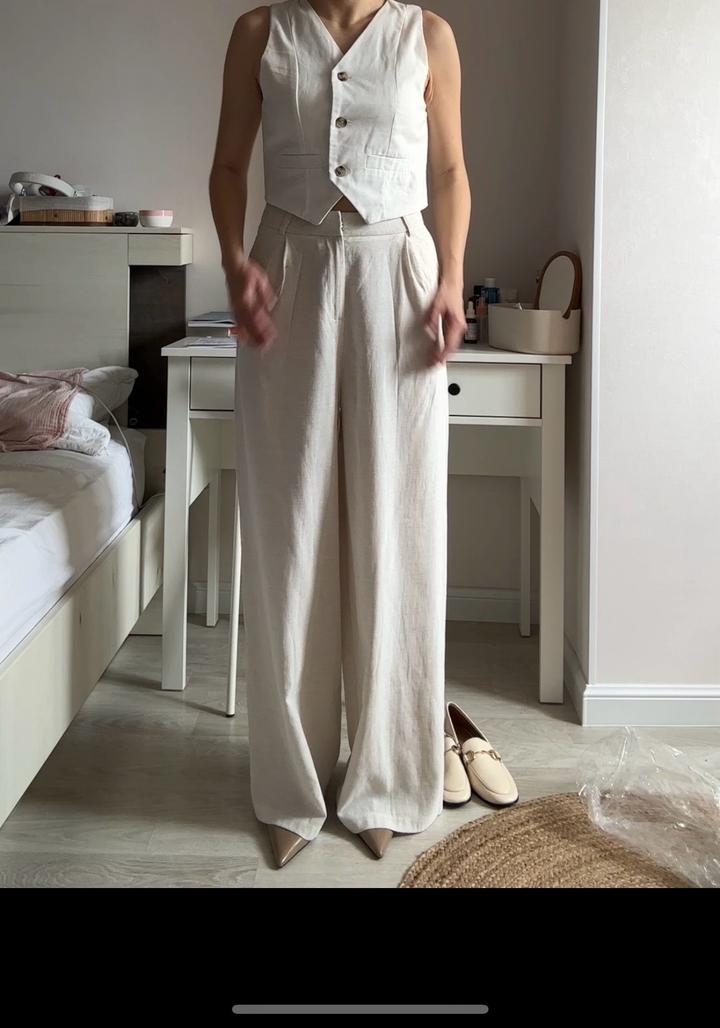 Брюки льняные