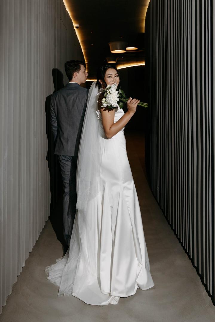 Белое свадебное платье рыбка