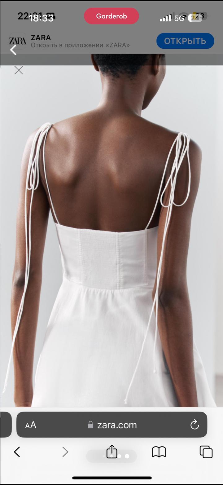 Новое шикарное Белое платье Zara размер S