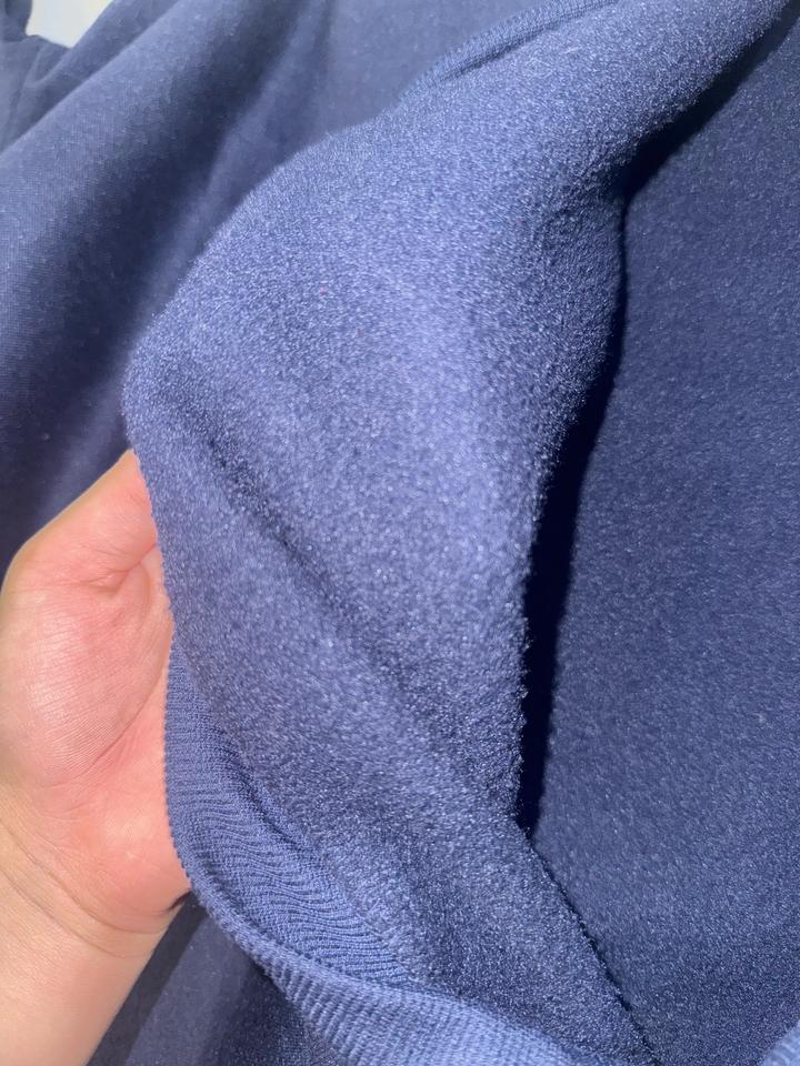 Темно синий oversize худи