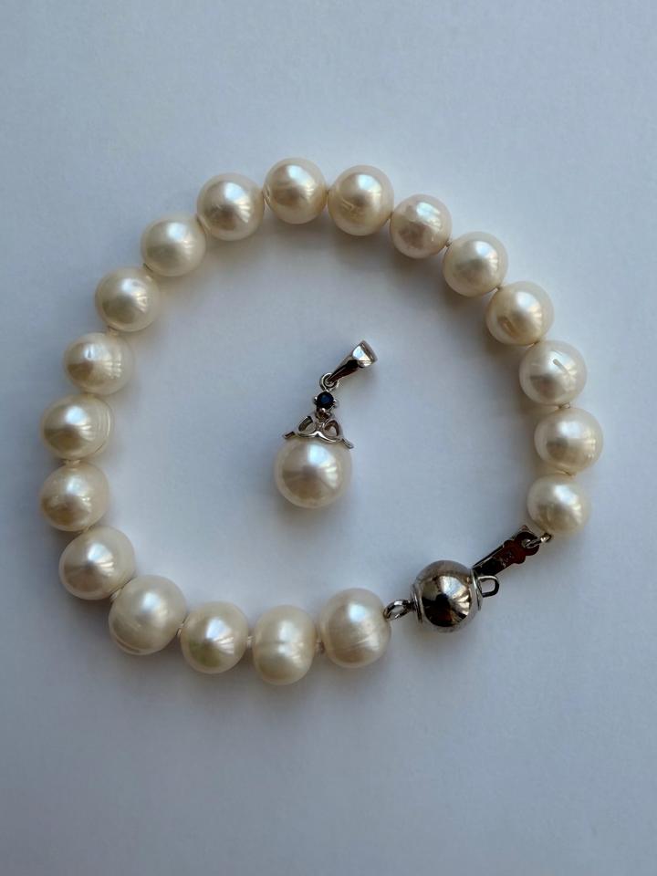 Набор: браслет из жемчуга + подвеска