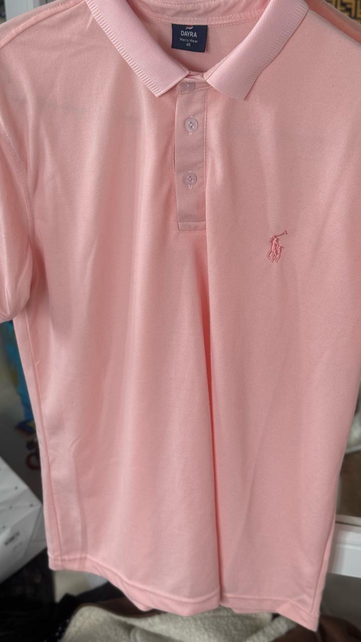 Розовая футболка polo