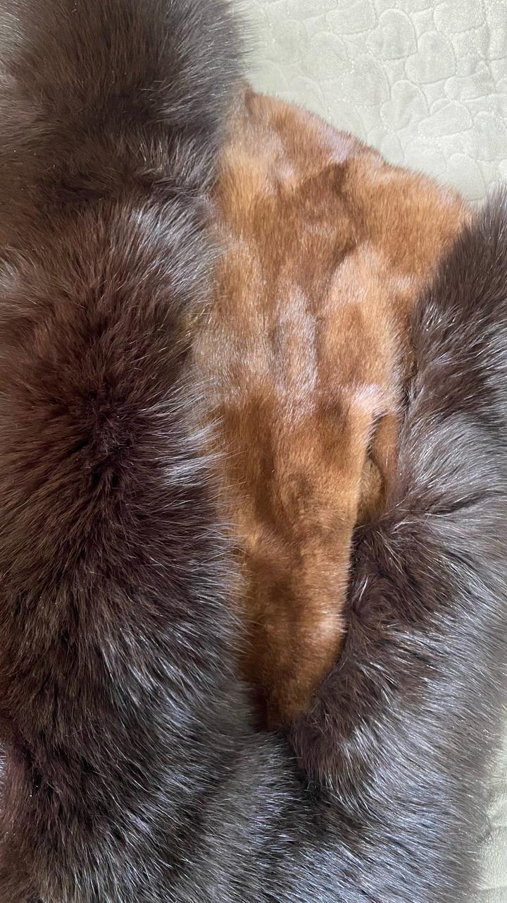 Норковая накидка манто