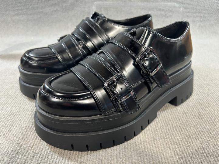 Bershka black Chunky Buckle Platform