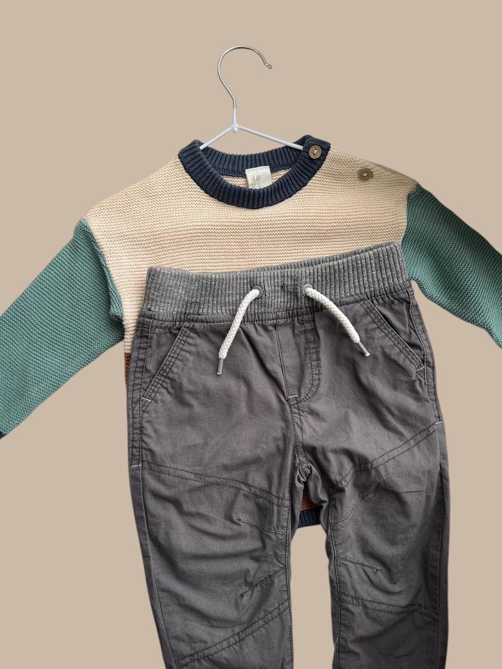 Кофта+штанишки на 6-9 месяцев h&m