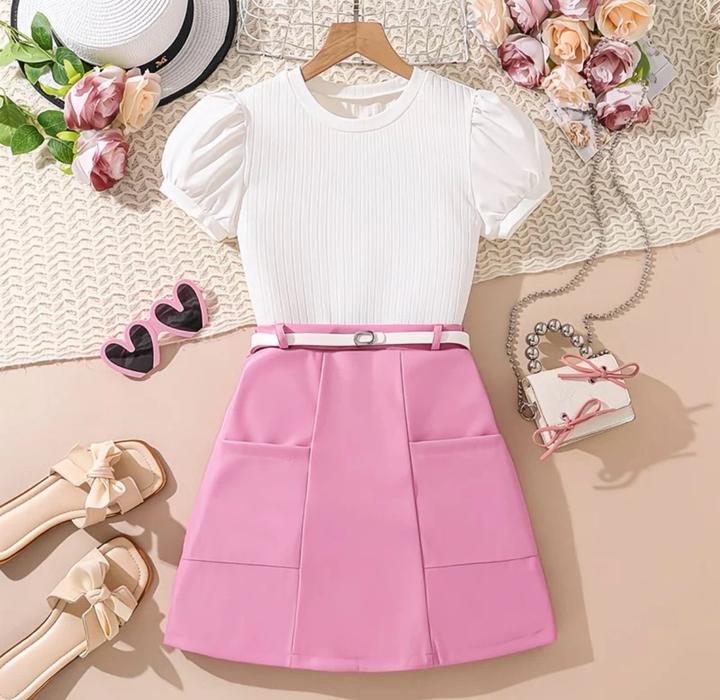 платье розовое