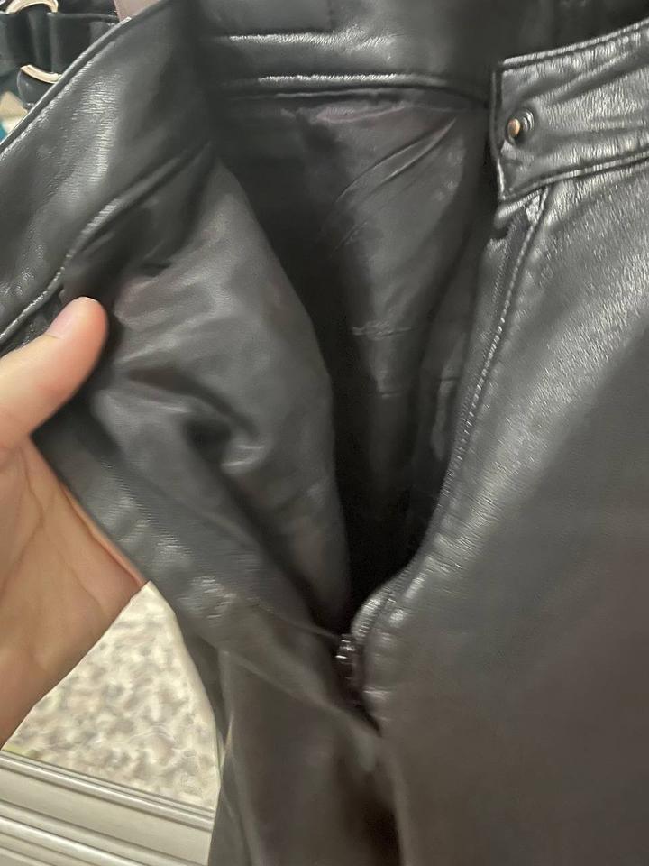 Кожаный брюки