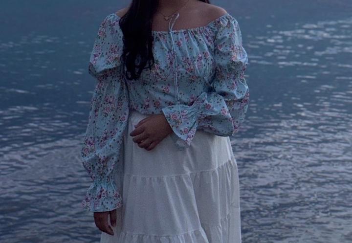 Блузка светло-голубого цвета L–XL 🌸