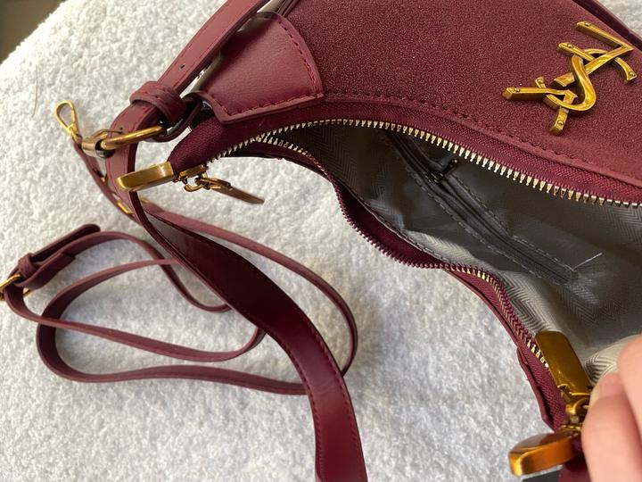 бордовая сумка Saint Laurent