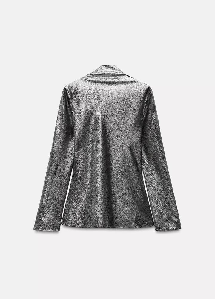 ТОП ИЗ ТКАНИ C МЕТАЛЛИЧЕСКИМ БЛЕСКОМ — ZWCOLLECTION