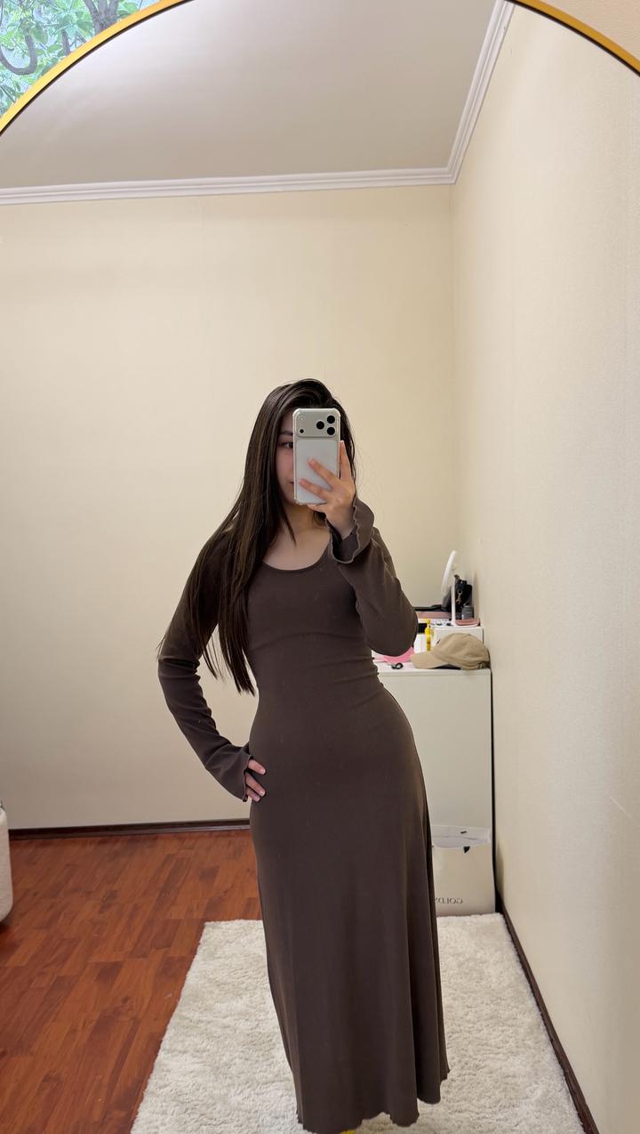 Коричневое платье Monro Collection