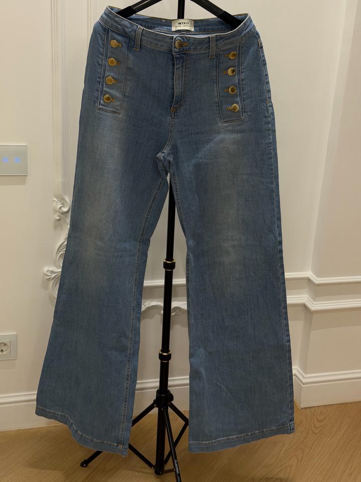 Джинсы-клеш Vicolo в морском стиле (Made in Italy)