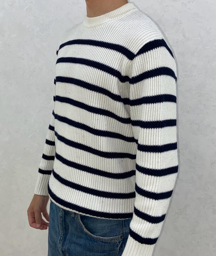 Белый свитер в полоску Zara