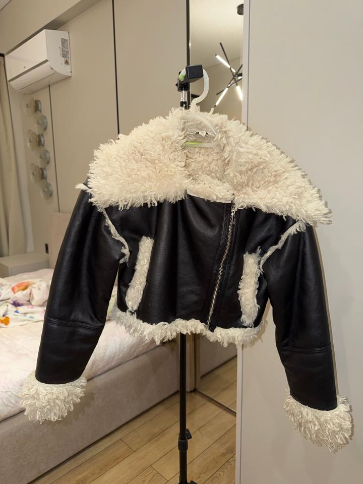 Кожаная куртка с мехом