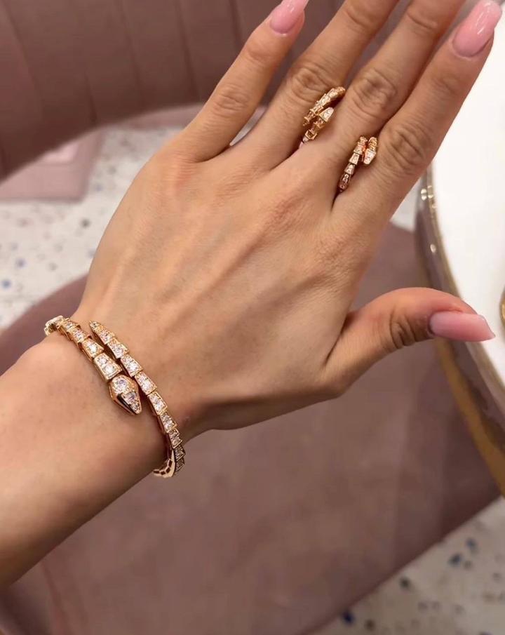 BVLGARI Serpenti браслет розовое золото