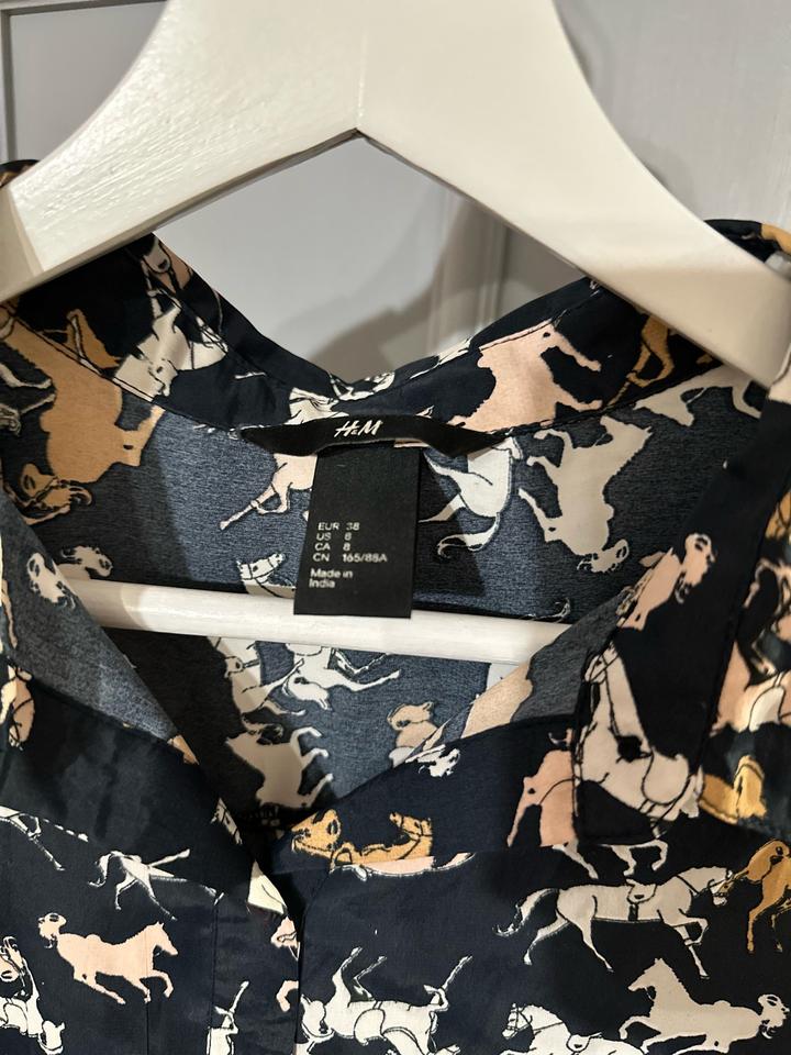 Рубашка H&M с принтом лошадей