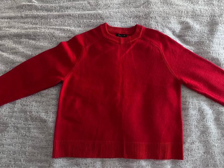 Красный свитер massimo dutti