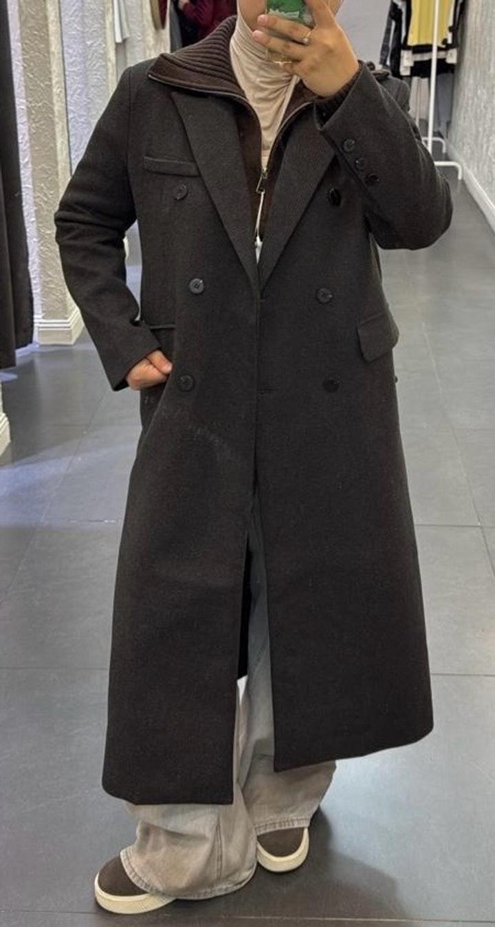 Графитовое длинное пальто Tisou