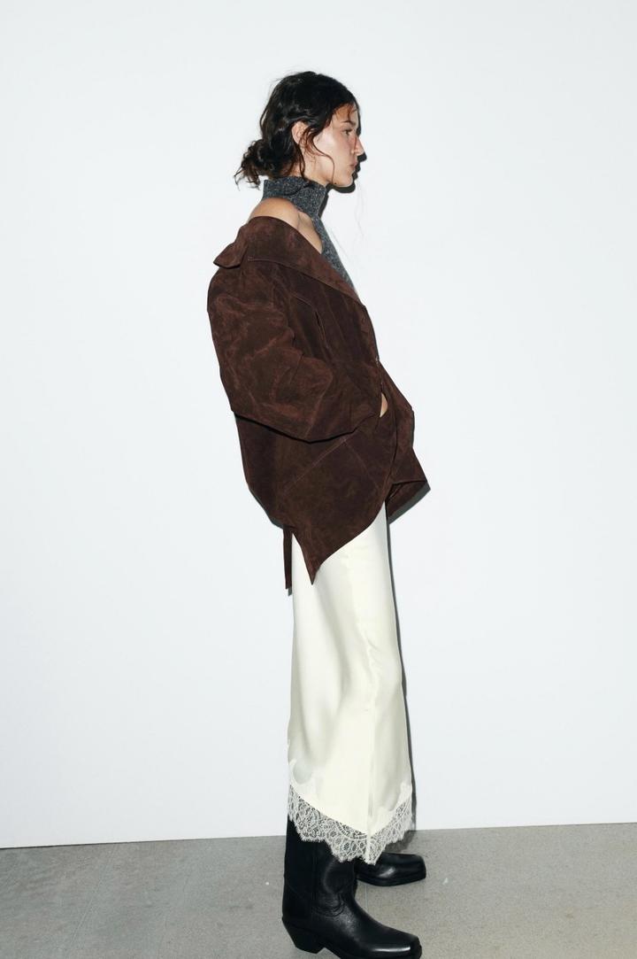 Куртка из 100% замши Zara