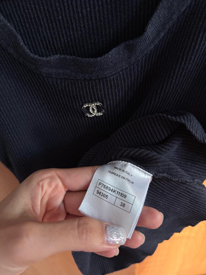 Черный топ Chanel