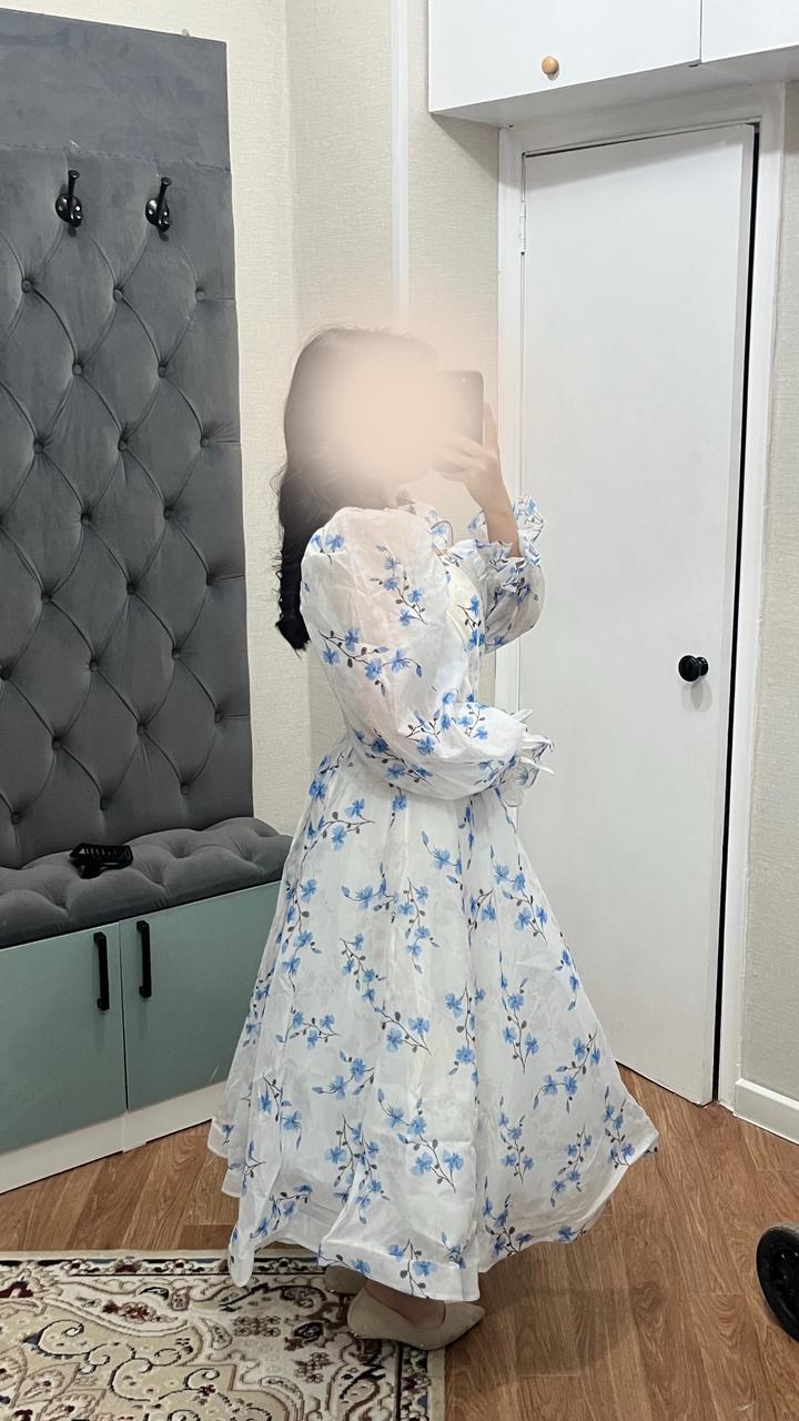 Платье голубое