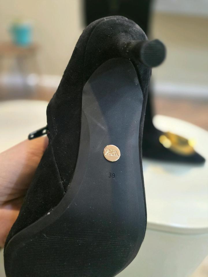 Ботильоны ZARA из натуральной замши