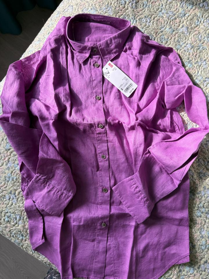 Льняная рубашка Uniqlo