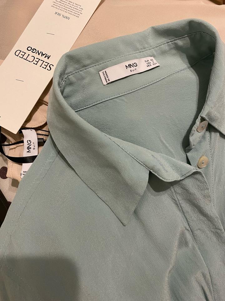 Шелковая рубашка Mango