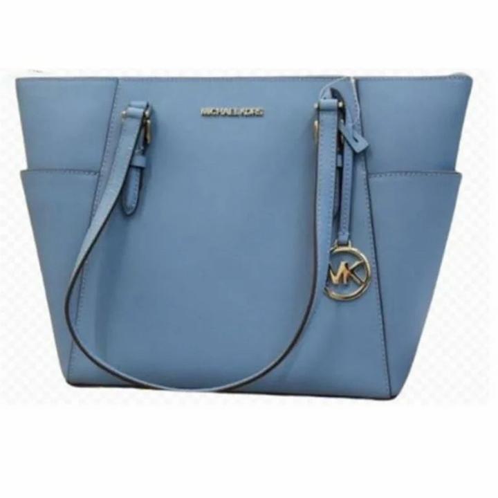 Michael Kors Womens Charlotte Large Saffiano Leather Top-Zip Tote Bag 35F0SCFT3L