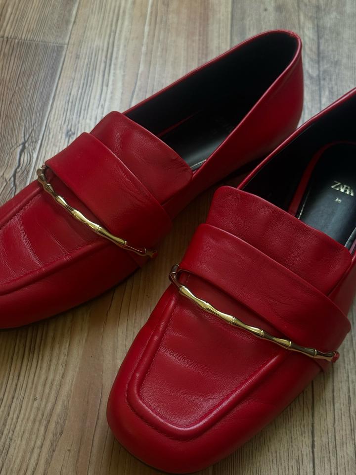 Красные макасины Zara женские❤️