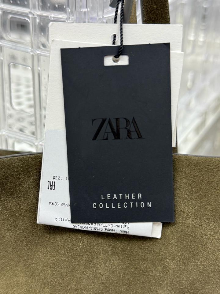 Замшевая сумка ZARA