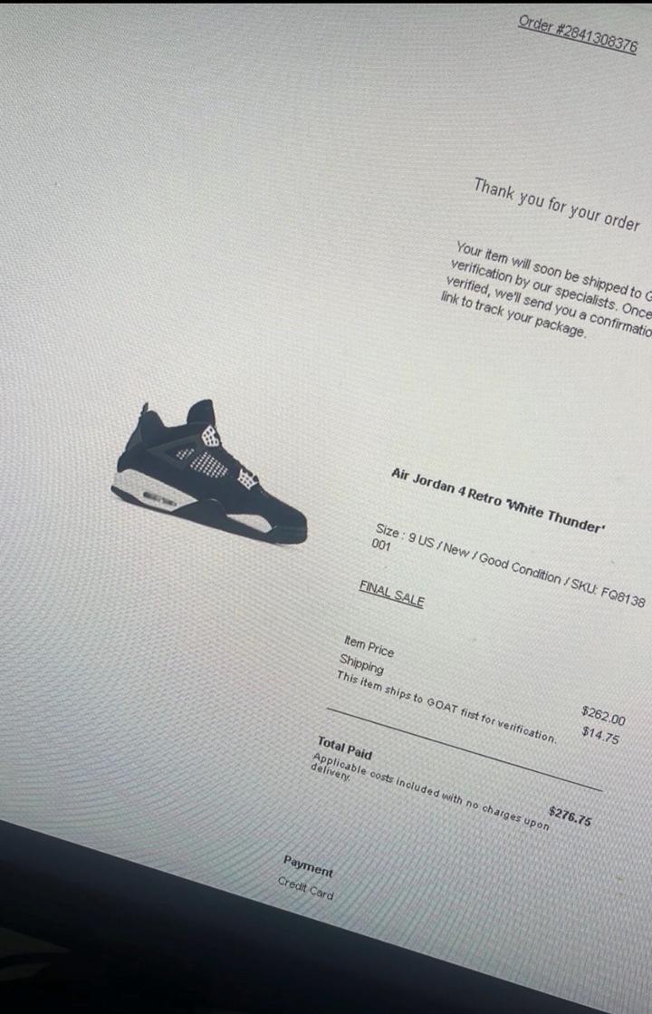 Jordan 4 “White Thunder
