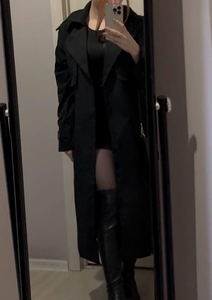 Новый черный тренч