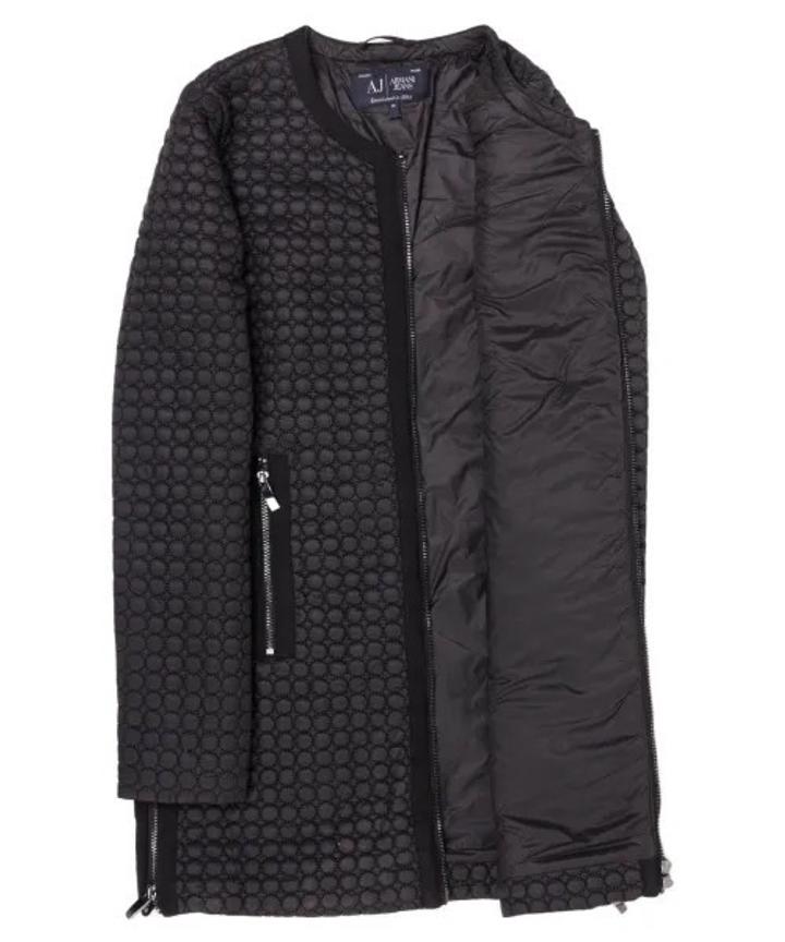 Armani jeans Черное полиамидовое пальто