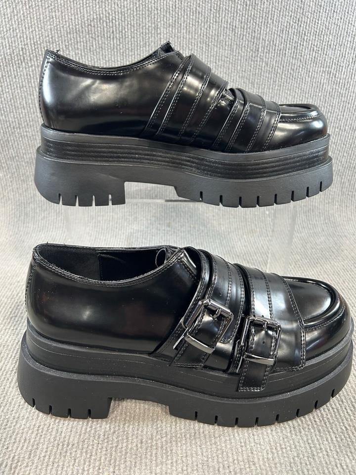Bershka black Chunky Buckle Platform