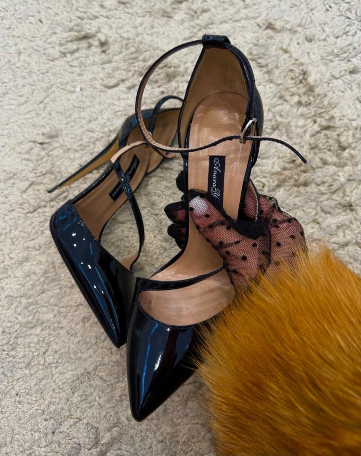 Туфли лаковая черная