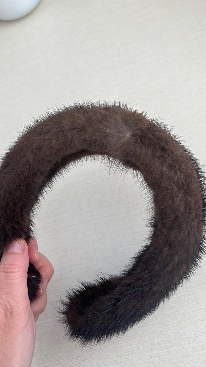 Ободок из натуральной норки