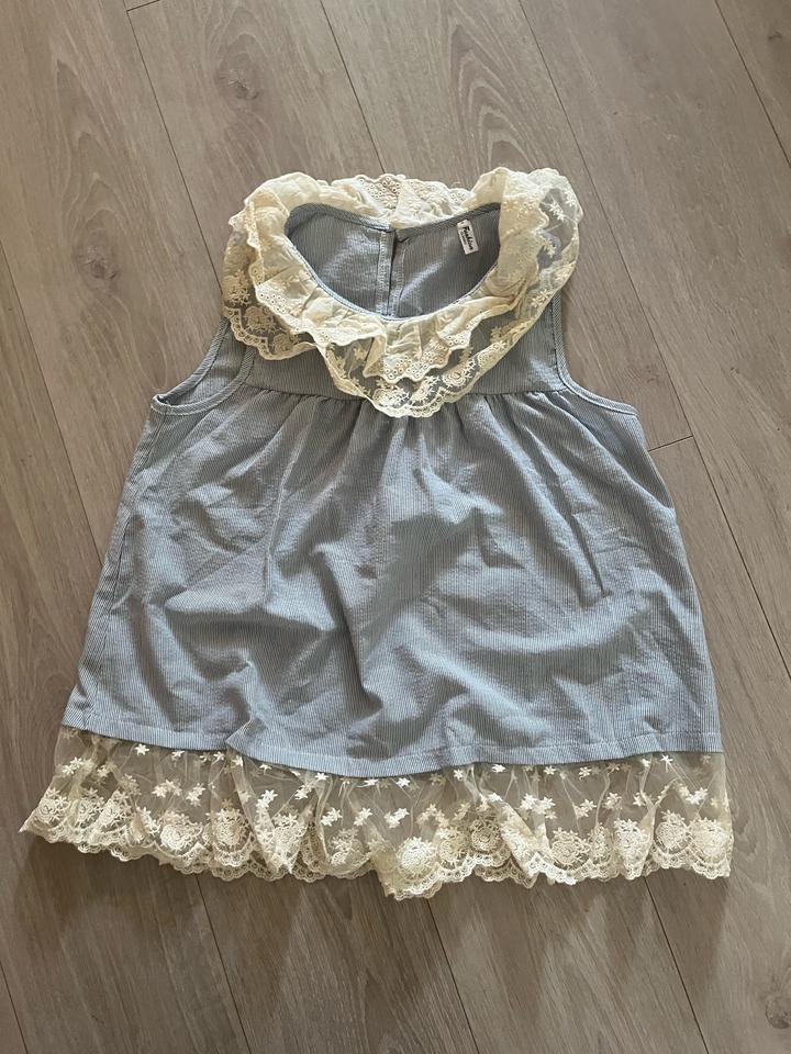 Babydoll топ свободный голубой