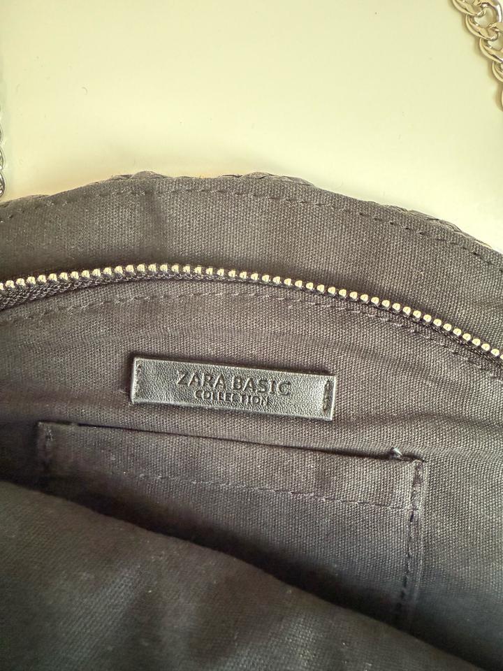 Сумка Zara Basic плетеная на цепочке, стиль бохо
