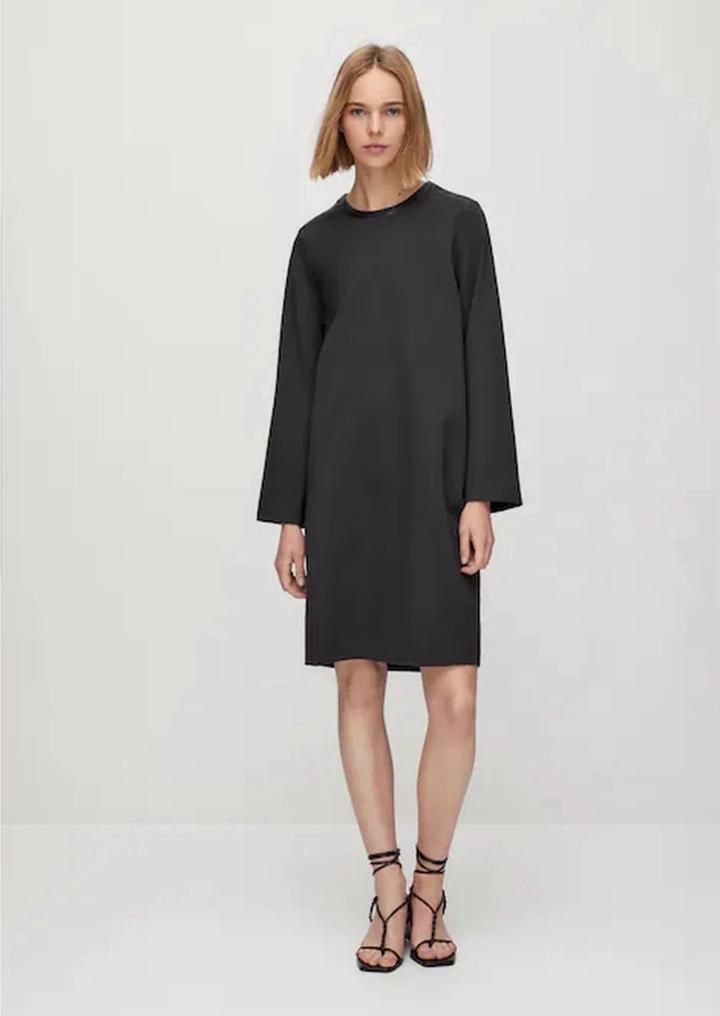 Серое платье Massimo Dutti