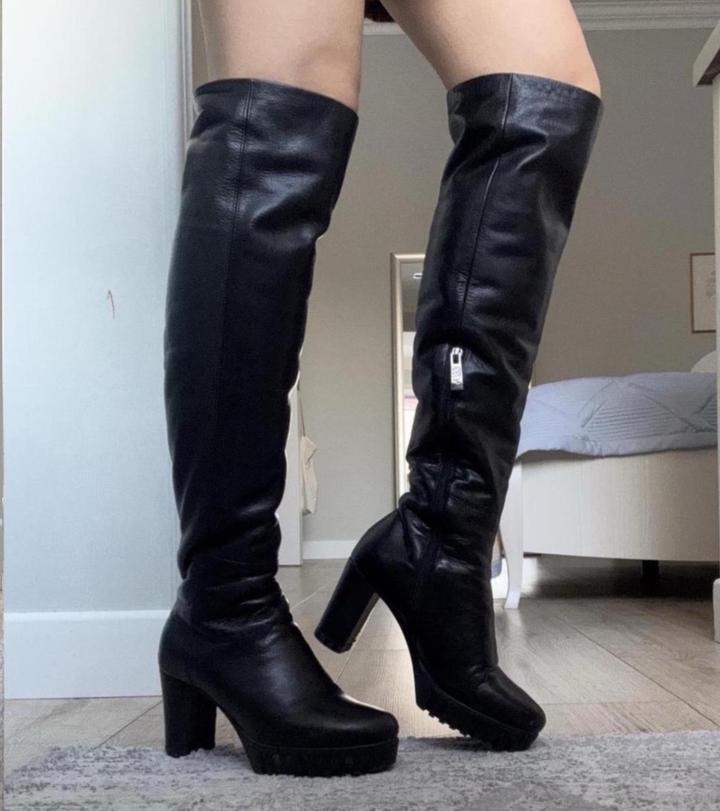 Сапоги кожаные