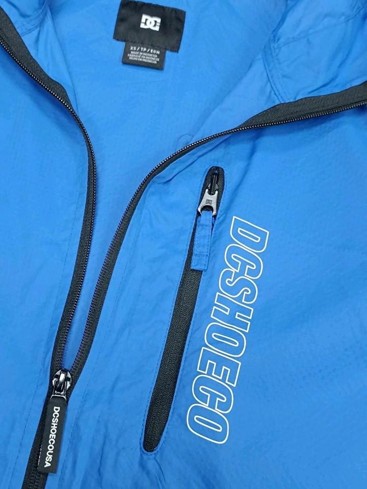 Мужская ветровка нейлон спорт синяя