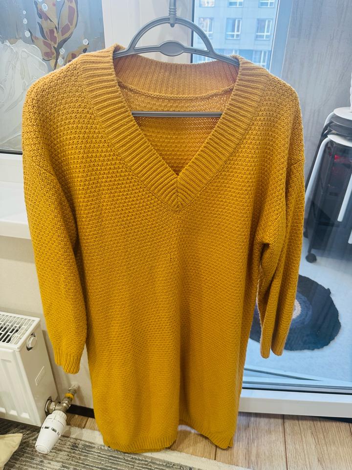 Вязаное платье, на рост 160см, платье до колен