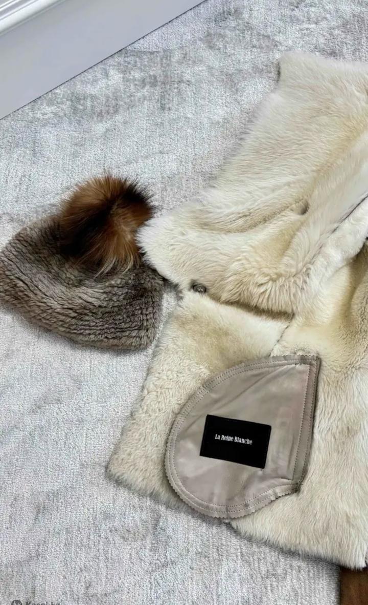 Женская дубленка рыжая