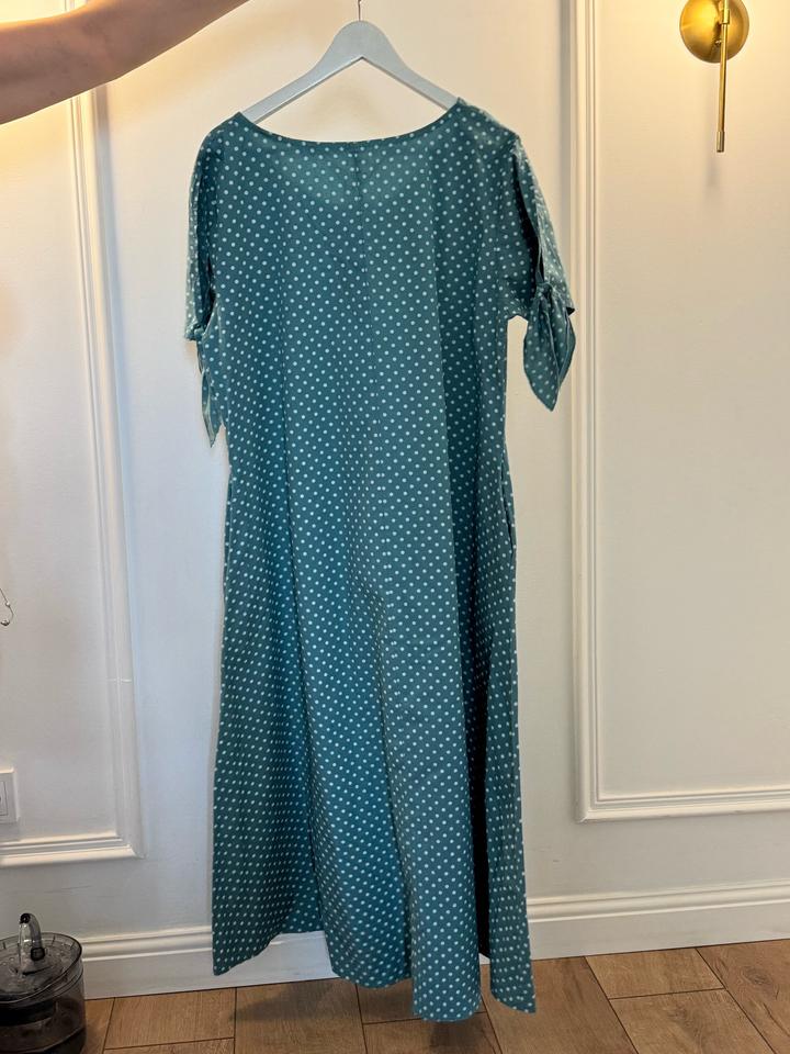 Итальянское платье в горошек из хлопка