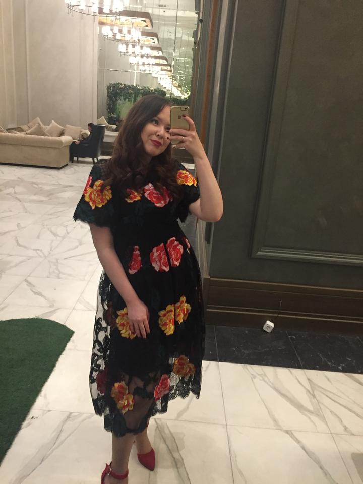 Цветочное платье ручной работы