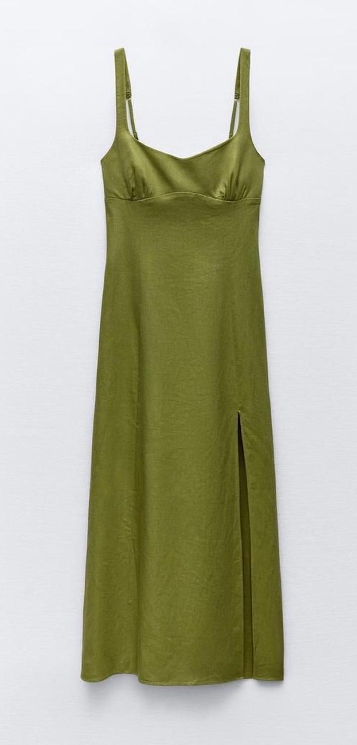 ZARA зеленое платье XS