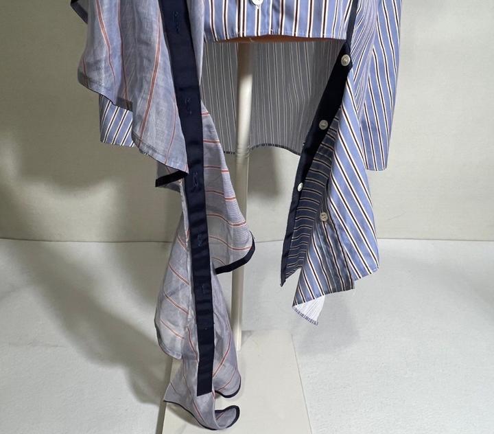 Рубашка топ блуза Sacai M/L 46-48 размер в полоску