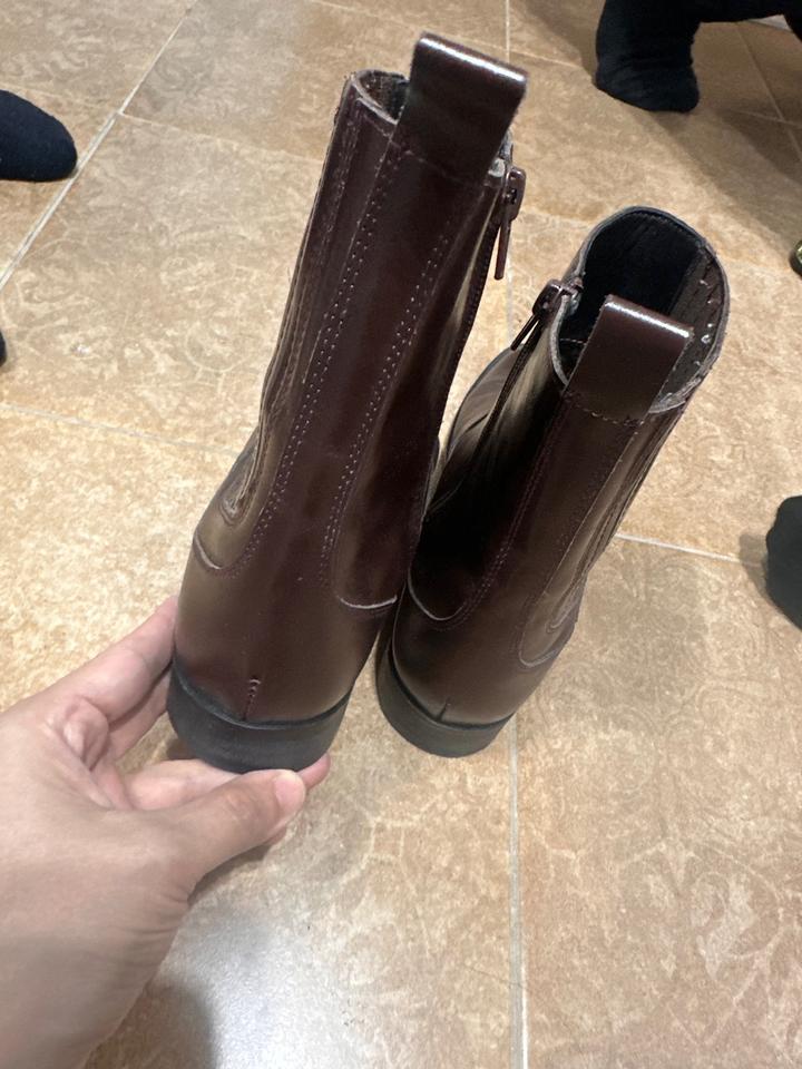 Весенне-осенние ботильоны, кожанные