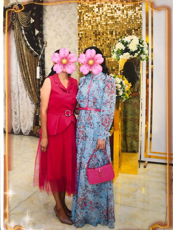 Голубое, нежное, цветочное платье